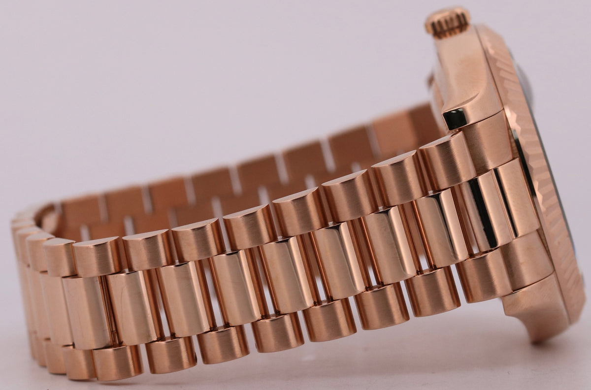 2012 Rolex Day-Date II President 218235 41mm Chocolate Wave 18K Gold Box Papers