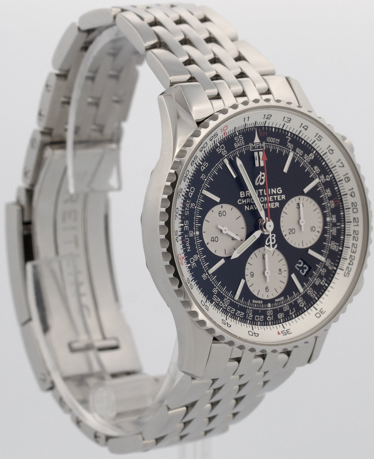2026 Breitling Navitimer AB0121 Chronograph Black 42mm Steel Watch Box Papers