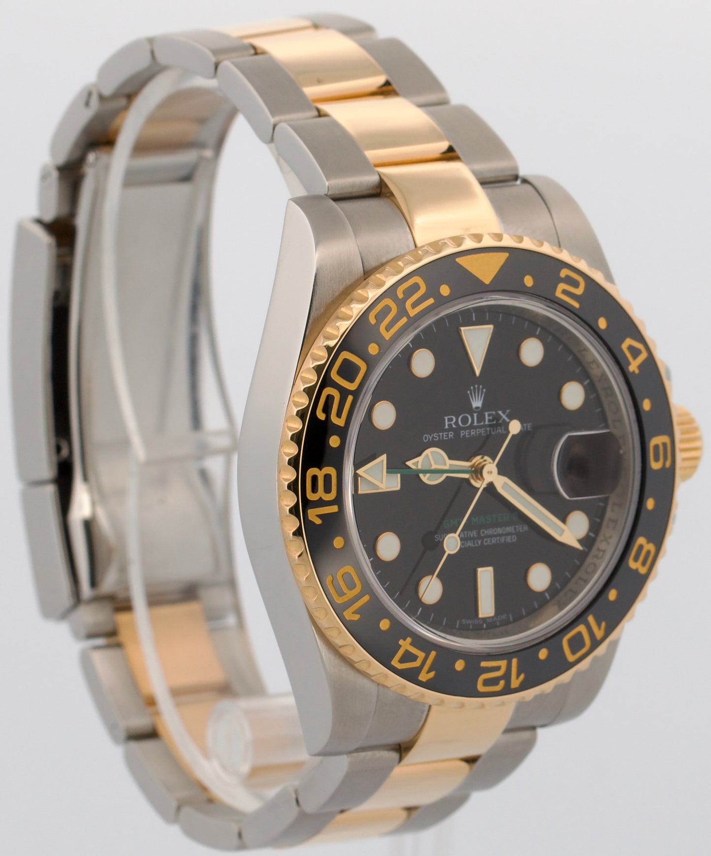2010 PAPERS Rolex GMT-Master II BLACK Ceramic 18K Gold Steel 40mm 116713 LN BOX