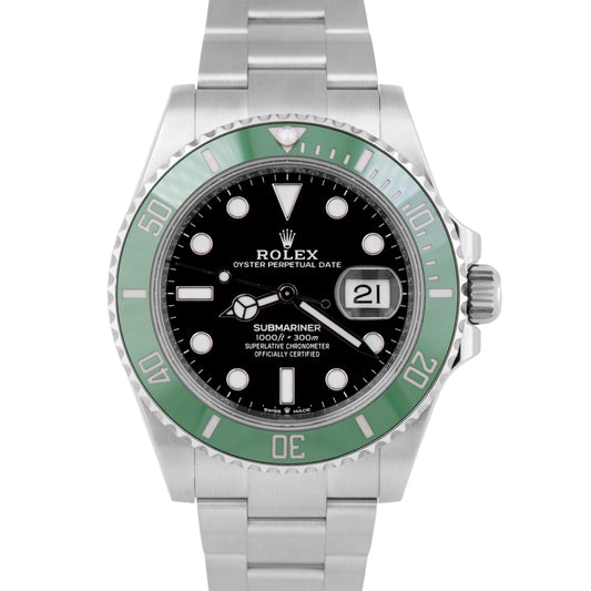 MINT 2023 Rolex Submariner Date GREEN KERMIT Stainless Steel 41mm 126610 LV