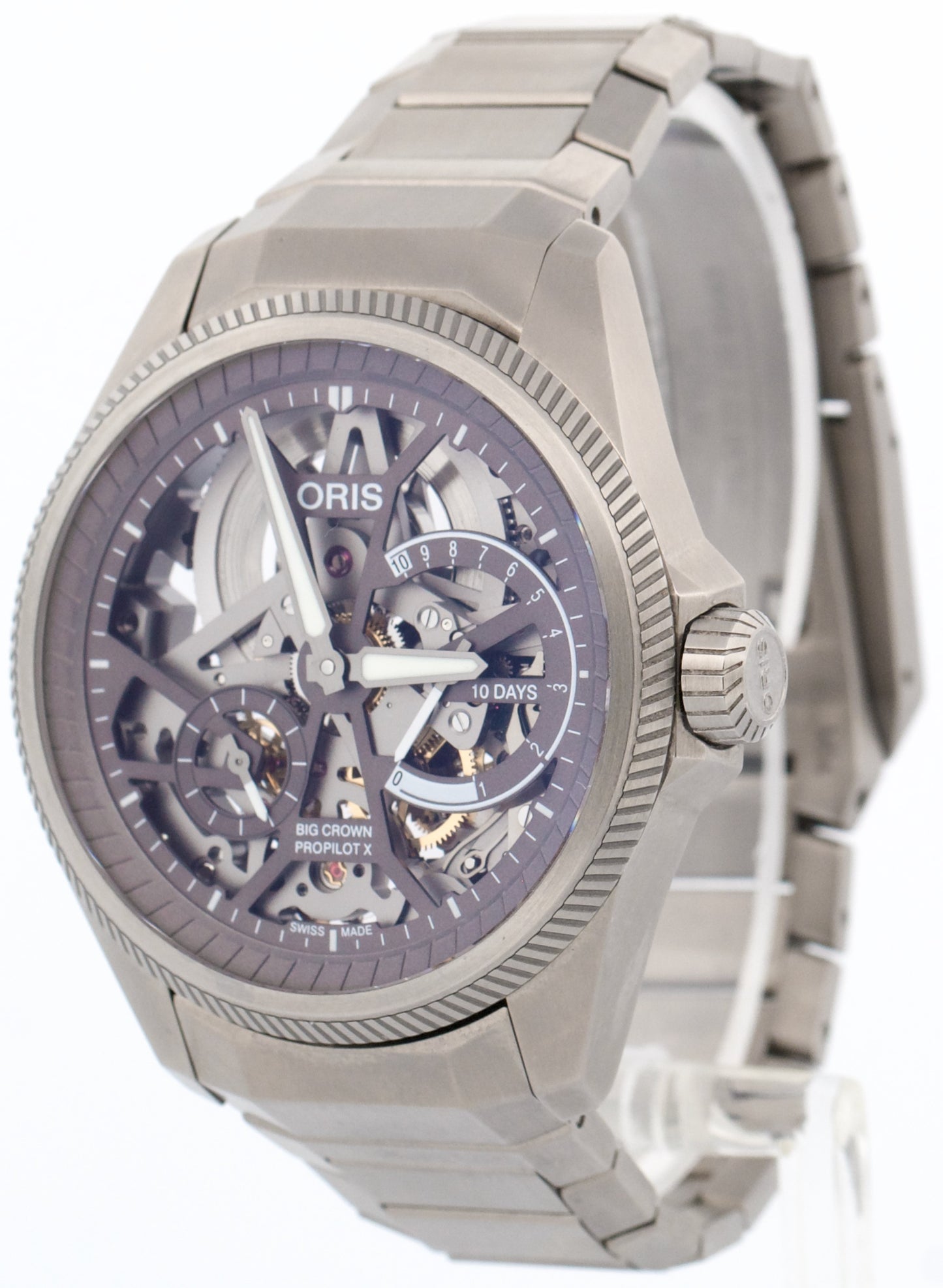 PAPERS Oris ProPilot X Calibre 115 SKELETON Titanium 01 115 7759 7153 44mm BOX