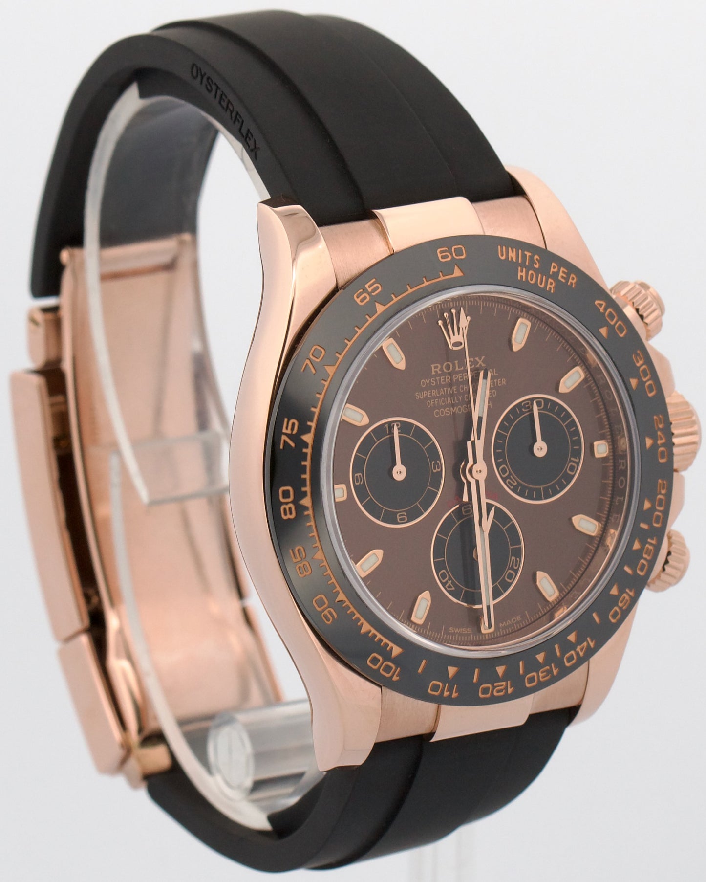 2023 PAPERS Rolex Daytona CHOCOLATE Brown 18K Rose Gold OYSTERFLEX 116515 LN BOX