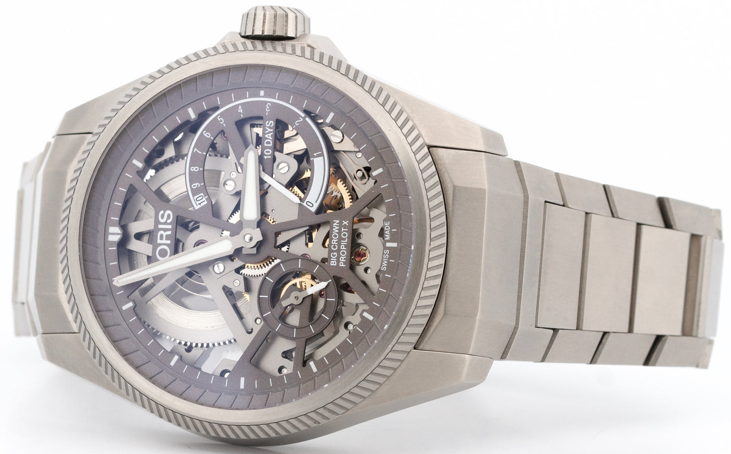 PAPERS Oris ProPilot X Calibre 115 SKELETON Titanium 01 115 7759 7153 44mm BOX