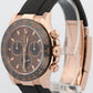 2023 PAPERS Rolex Daytona CHOCOLATE Brown 18K Rose Gold OYSTERFLEX 116515 LN BOX