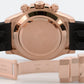 2023 PAPERS Rolex Daytona CHOCOLATE Brown 18K Rose Gold OYSTERFLEX 116515 LN BOX