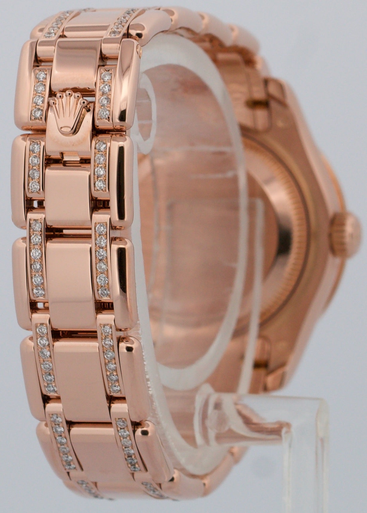 Ladies Rolex DateJust Pearlmaster 18k Rose Gold DIAMOND MOP 29mm 80315 Watch BOX