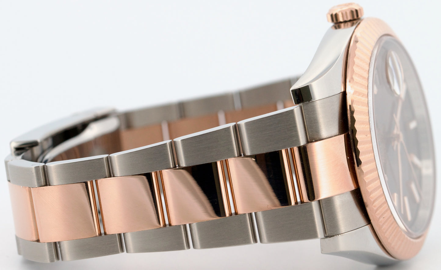 2025 PAPERS Rolex DateJust 41mm CHOCOLATE Brown OYSTER 18K Gold Steel 126331 BOX