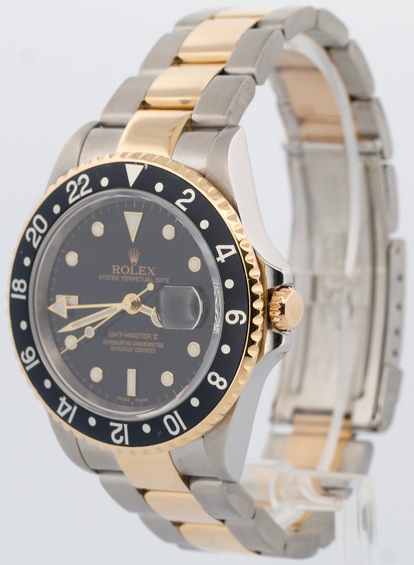 Rolex GMT-Master II BLACK 18K Yellow Gold Stainless Steel OYSTER 40mm 16713