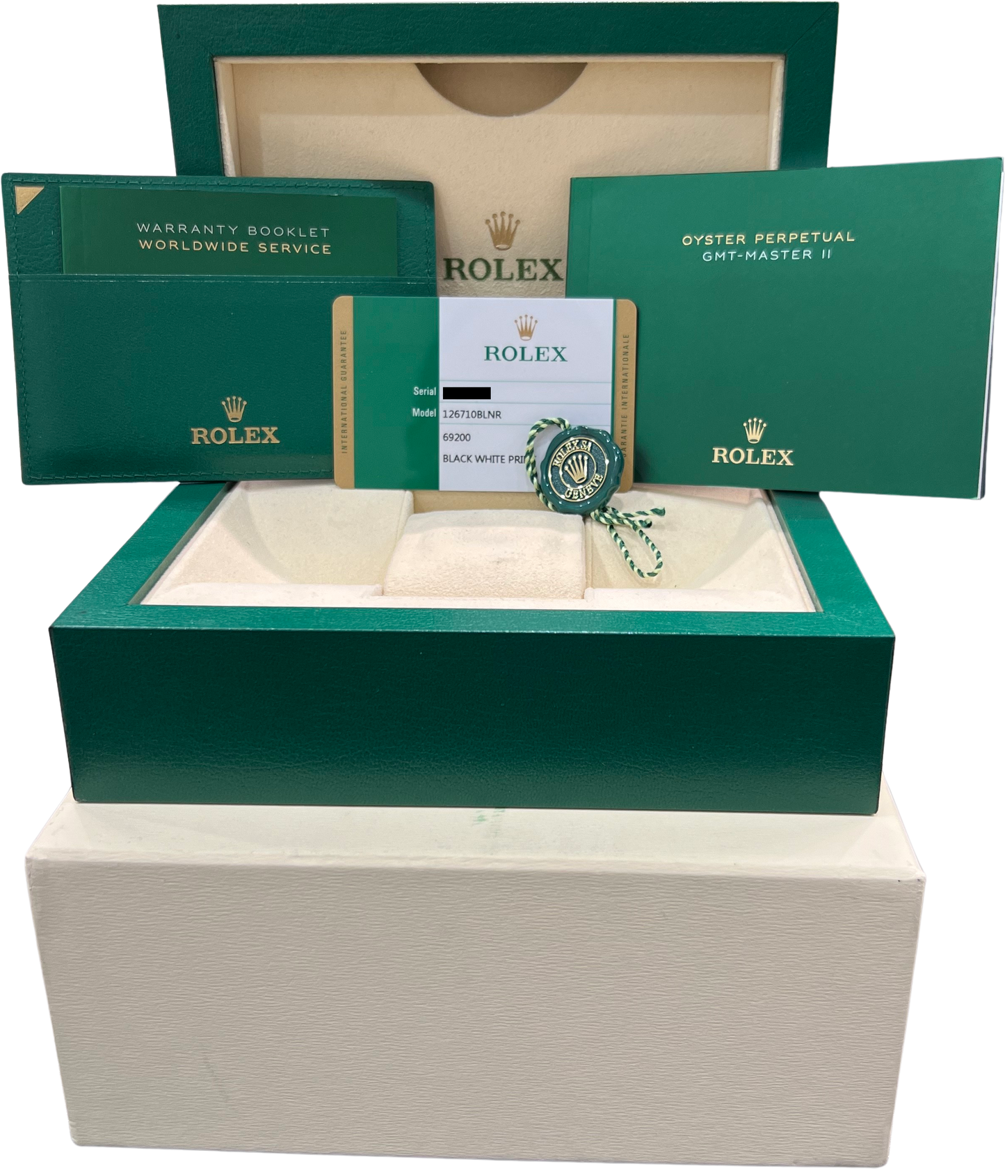 MINT PAPERS Rolex GMT-Master II BATGIRL Blue 40mm JUBILEE Watch 126710 BLNR BOX