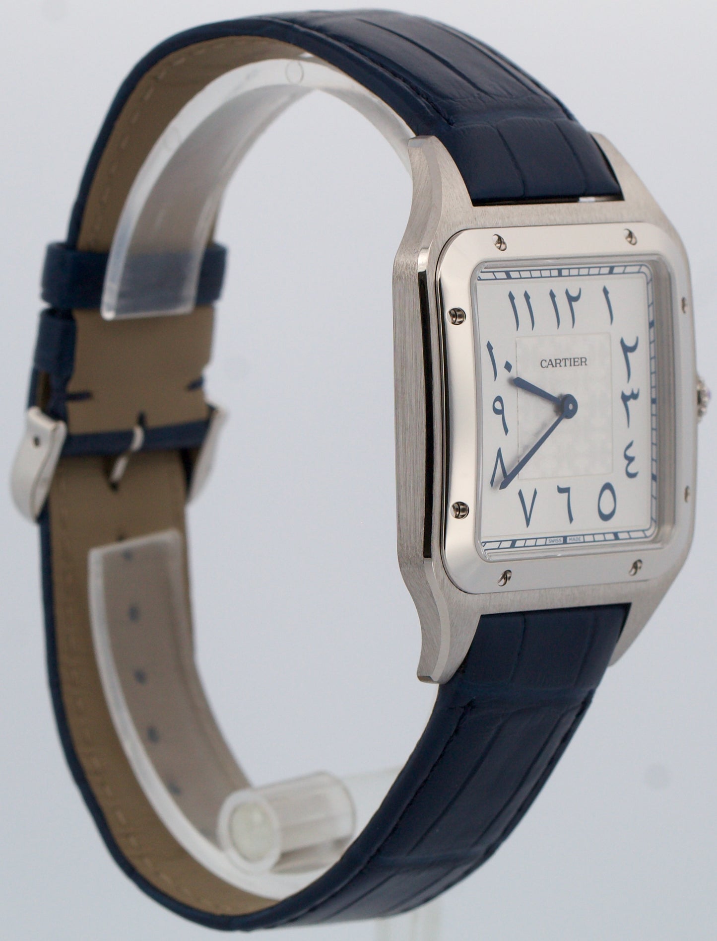 NEW 2024 PAPERS Cartier Santos Dumont 33.9mm PLATINUM ARABIC 4306A WGSA0086 BOX