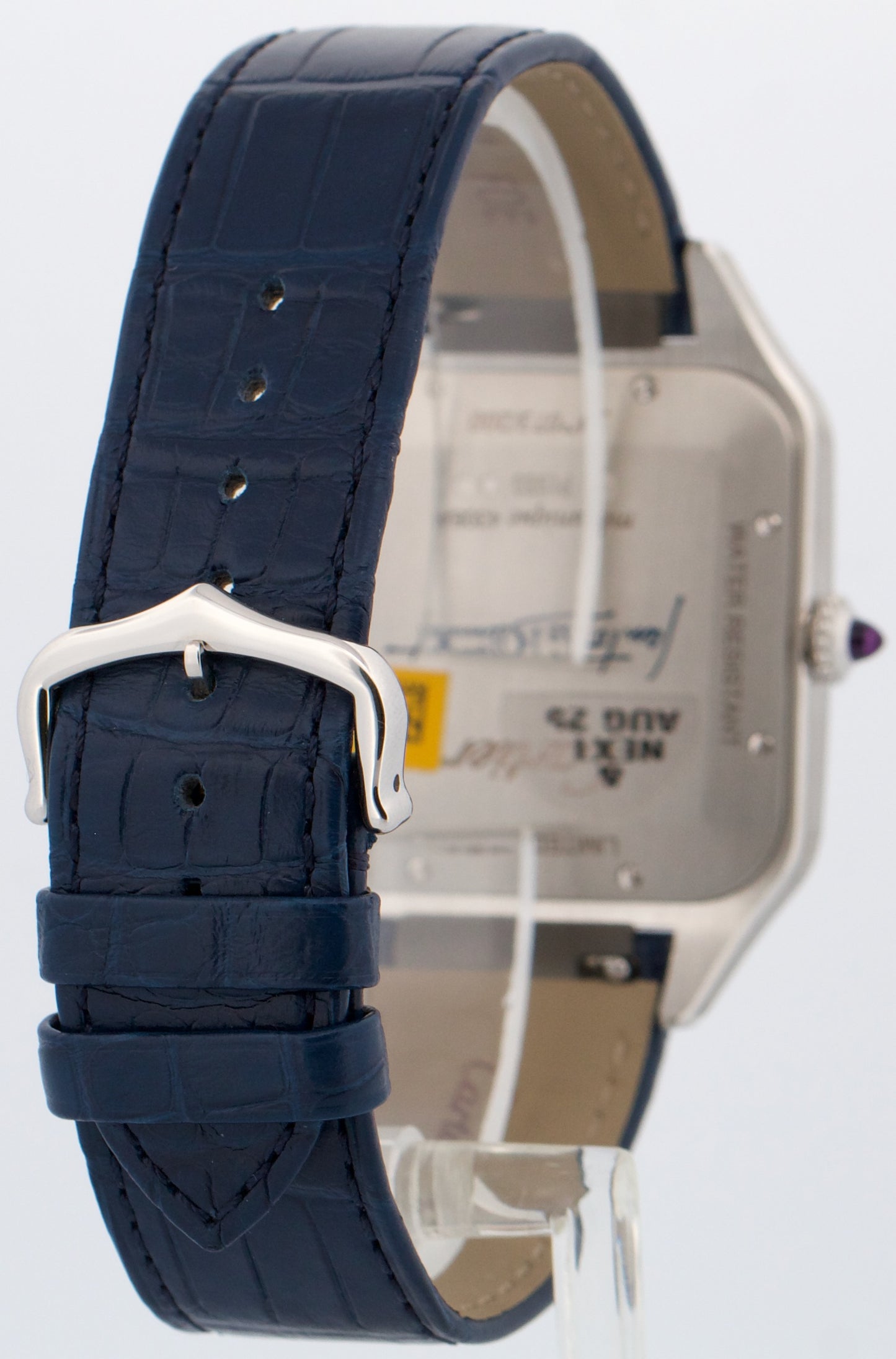 NEW 2024 PAPERS Cartier Santos Dumont 33.9mm PLATINUM ARABIC 4306A WGSA0086 BOX