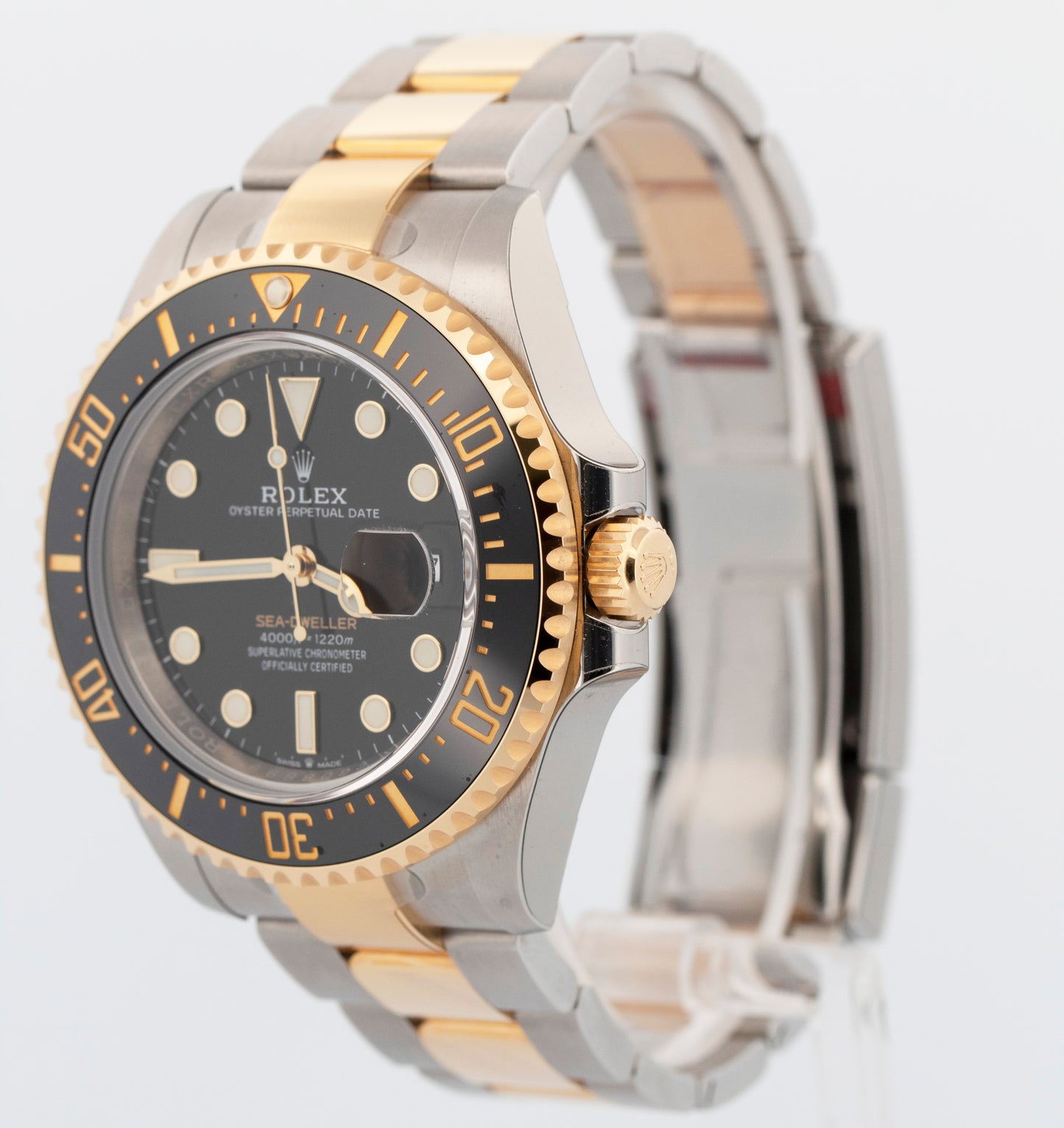NEW 2022 PAPERS Rolex Sea-Dweller BLACK Two-Tone Gold 43mm 126603 Watch BOX