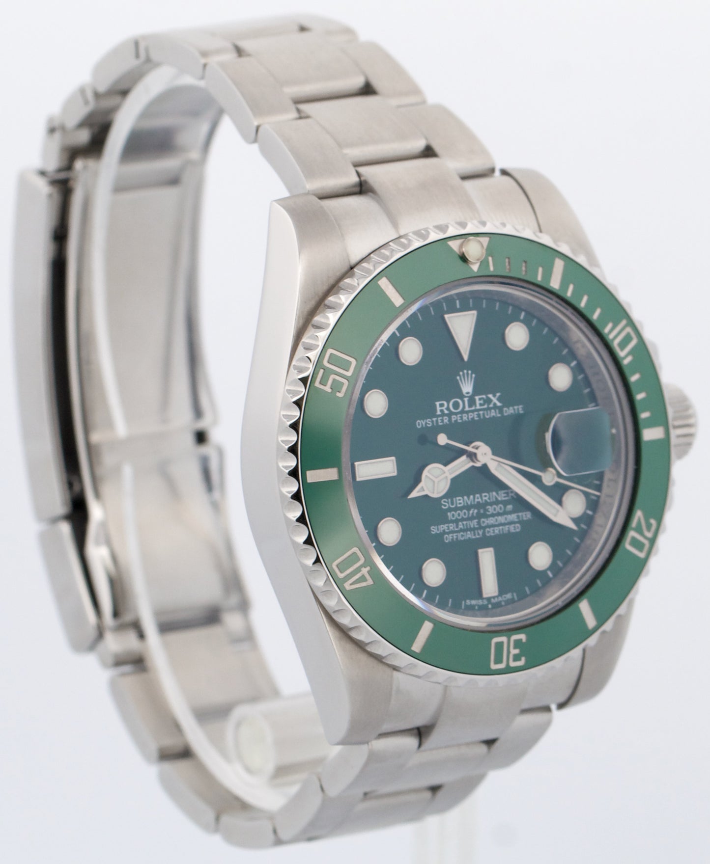Rolex Submariner Date HULK Green 40mm Ceramic Stainless Steel 116610 LV Watch