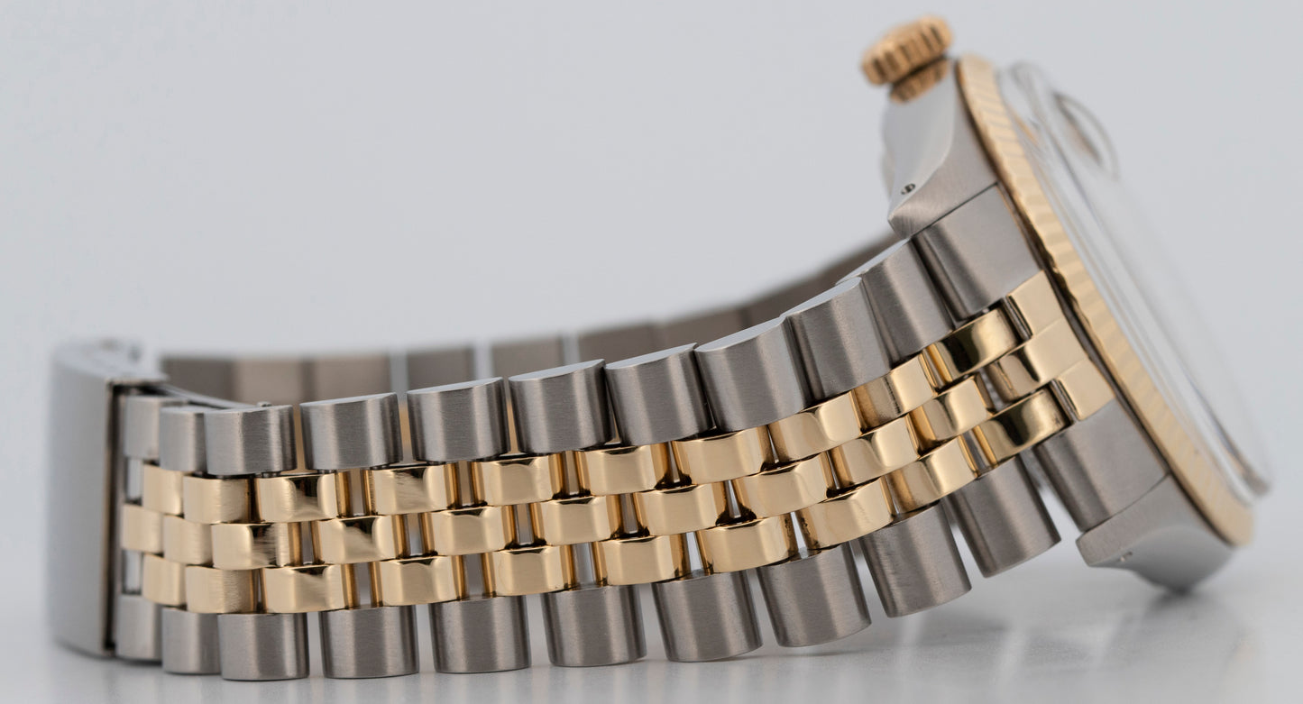 Rolex DateJust CHAMPAGNE Two-Tone 18K Yellow Gold Steel 36mm 16013 Watch