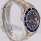 MINT PAPERS RSC Rolex Submariner Date 40mm Stainless 18K GOLD Blue 16613 BOX