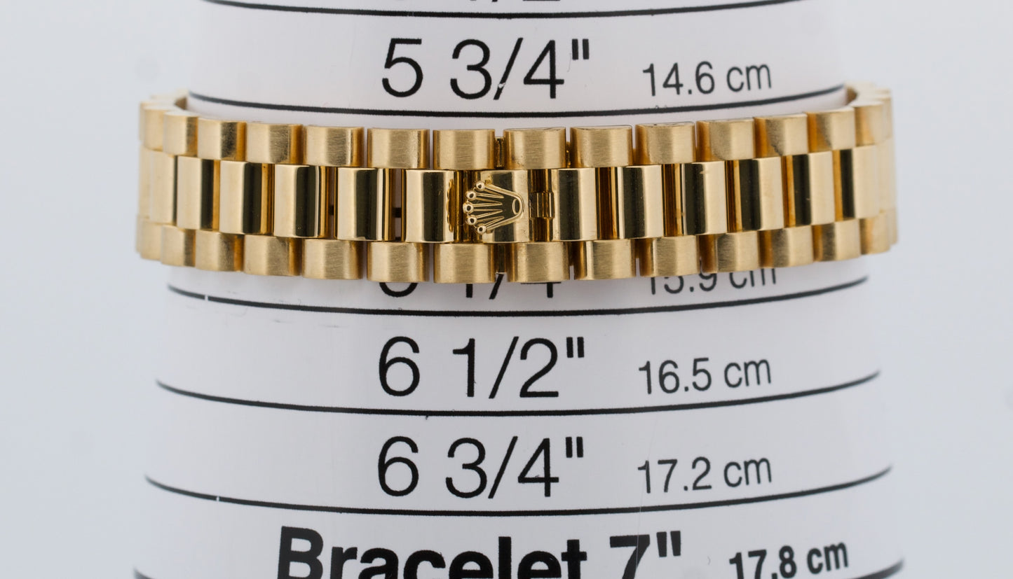 PAPERS Rolex DateJust President SILVER JUBILEE DIAMOND 26mm 18K Gold 179138 BOX