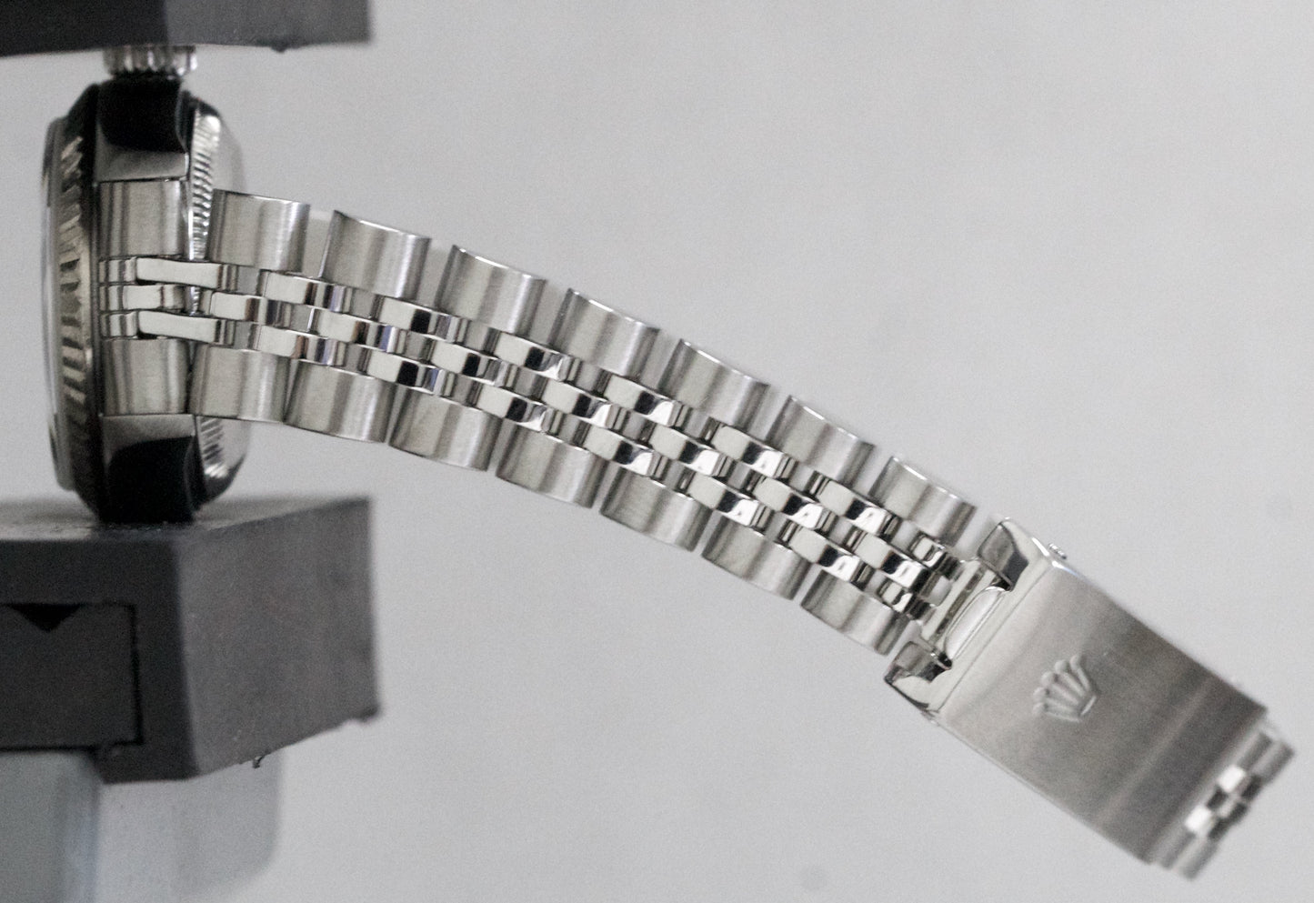 Rolex DateJust SILVER Stainless Steel 18K White Gold JUBILEE Fluted 79174 Watch