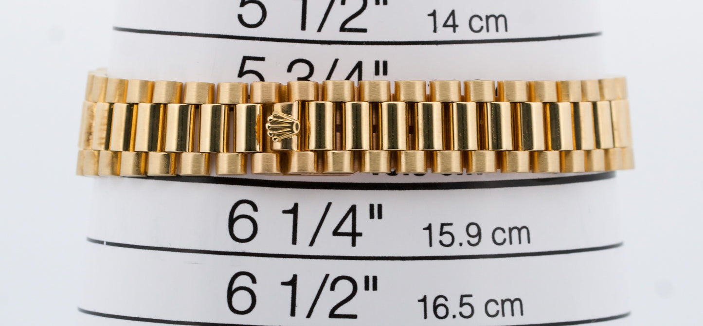 1979 Rolex DateJust President 26mm SILVER DIAMOND LUGS 18K Yellow Gold 69178