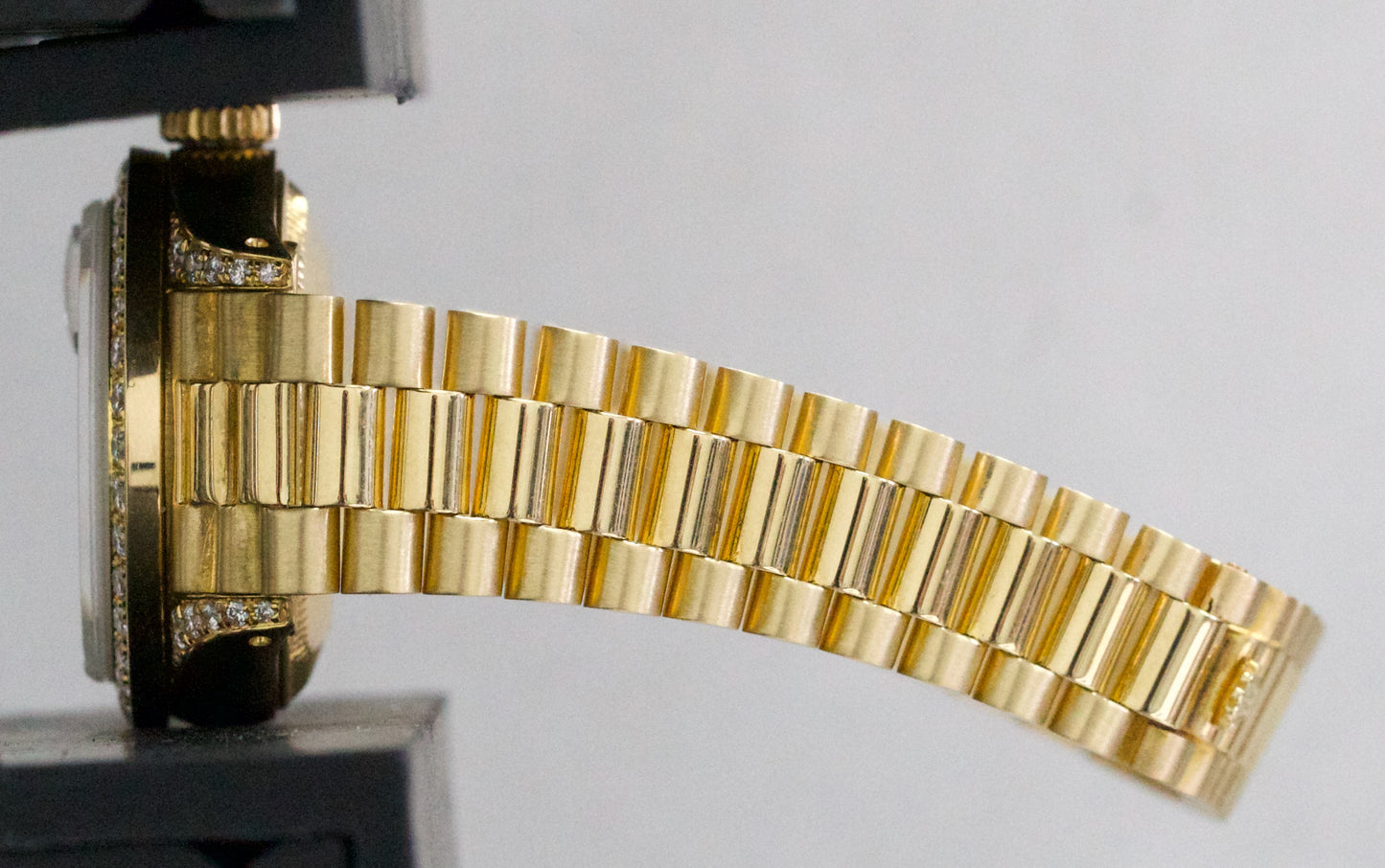 1979 Rolex DateJust President 26mm SILVER DIAMOND LUGS 18K Yellow Gold 69178
