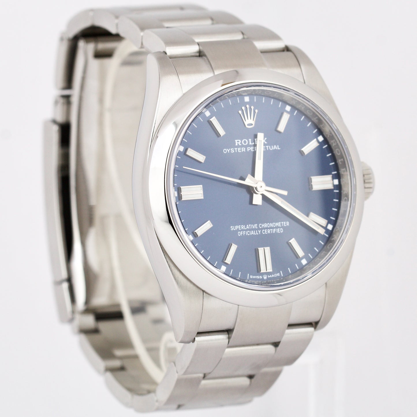 MINT 2020 PAPERS Rolex Oyster Perpetual BLUE 36mm Stainless Steel 126000 B+P