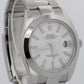 PAPERS Rolex DateJust 41mm WHITE Stainless Steel Smooth OYSTER 126300 Watch BOX