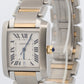 Ladies Cartier Tank Francaise Two-Tone 18K Gold Steel Guilloche 2302 W5100504