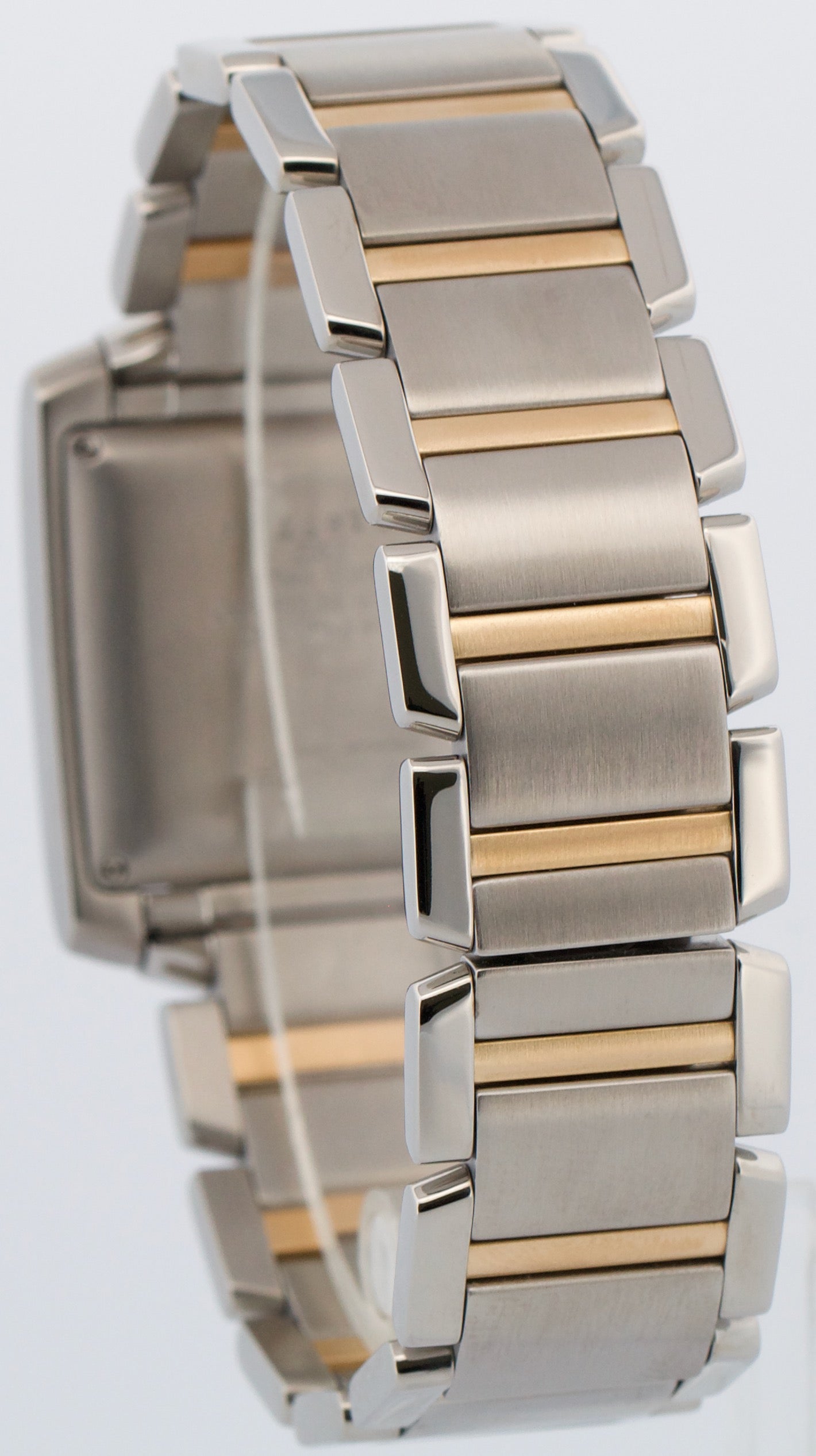 Ladies Cartier Tank Francaise Two-Tone 18K Gold Steel Guilloche 2302 W5100504