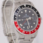 Rolex GMT-Master II 40mm COKE Black Red NO-HOLES Steel STICK DIAL 16710 Watch