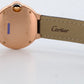 Ladies Cartier Ballon Bleu SILVER 18K Gold 28mm Leather Quartz 3007 W6900256