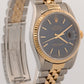 Rolex DateJust 36mm BLUE Two-Tone Steel JUBILEE 18K Yellow Gold Watch 16233