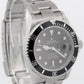Rolex Submariner Date BLACK Stainless Steel REHAUT No-Holes 40mm 16610 BOX