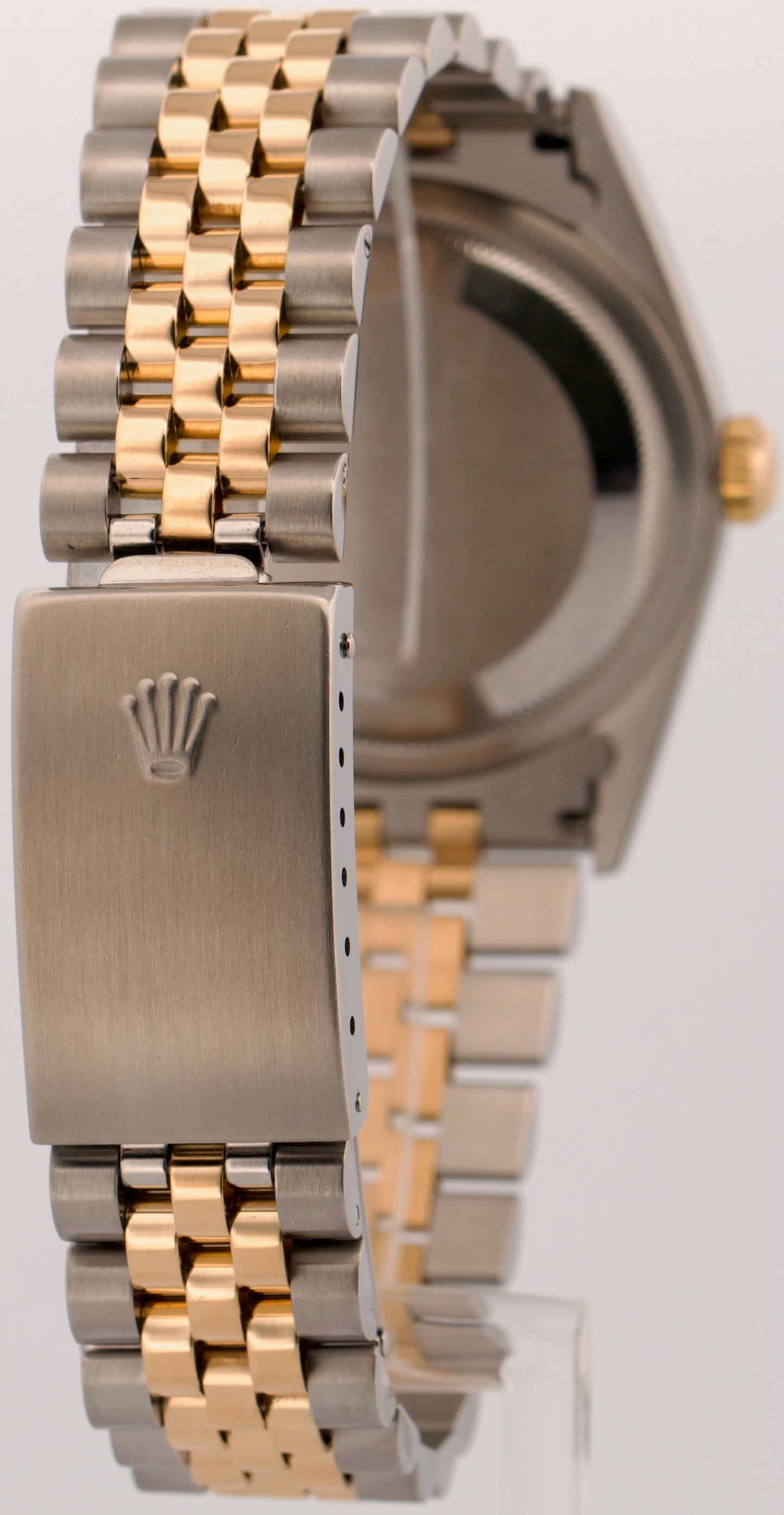Rolex DateJust 36mm BLUE Two-Tone Steel JUBILEE 18K Yellow Gold Watch 16233