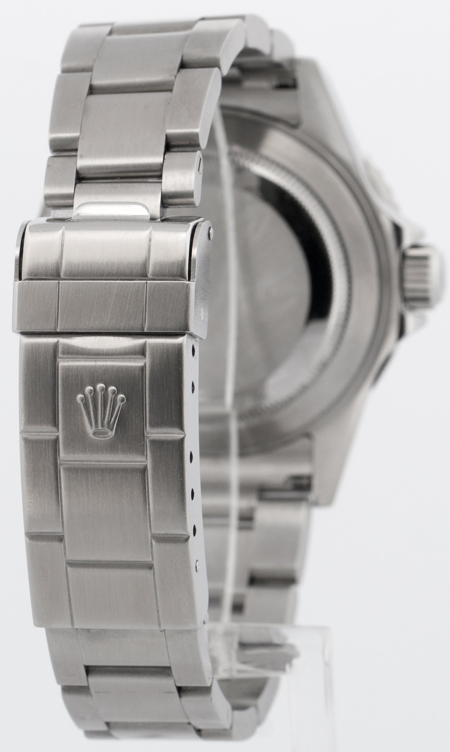 Rolex Submariner Date BLACK Stainless Steel REHAUT No-Holes 40mm 16610 BOX