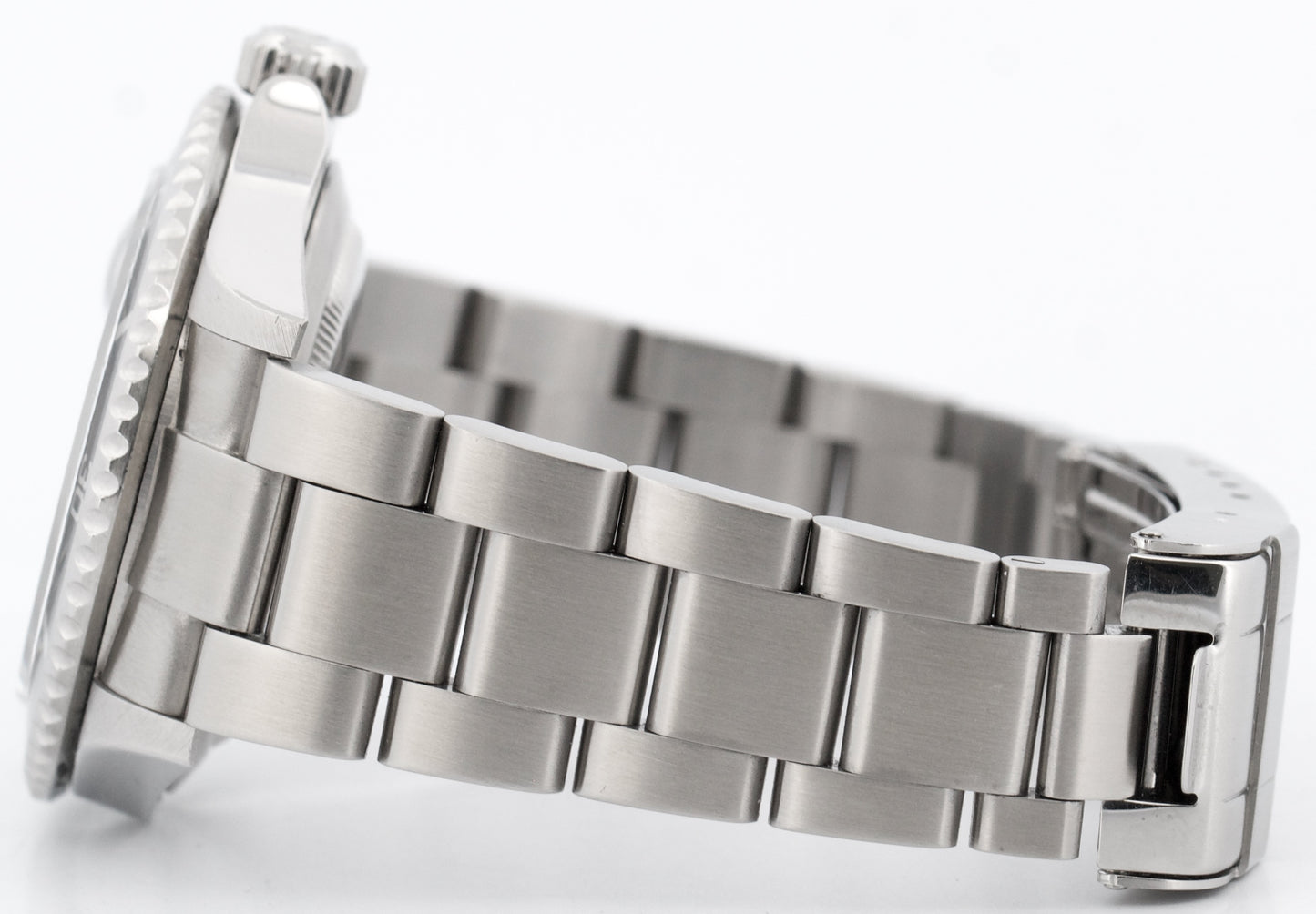 Rolex Submariner Date BLACK Stainless Steel REHAUT No-Holes 40mm 16610 BOX