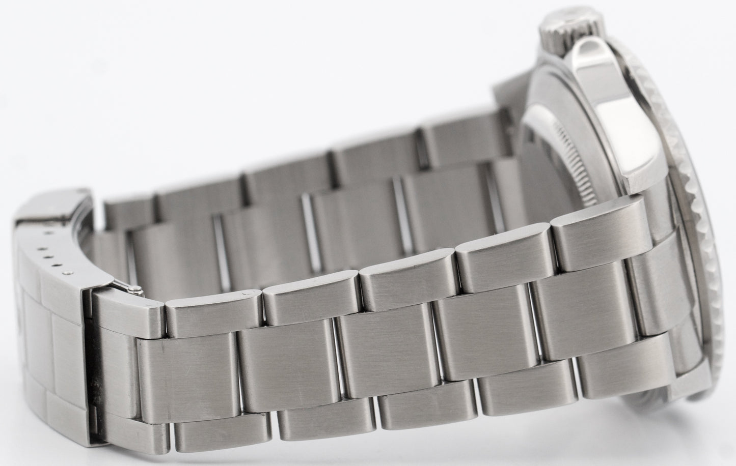 Rolex Submariner Date BLACK Stainless Steel REHAUT No-Holes 40mm 16610 BOX