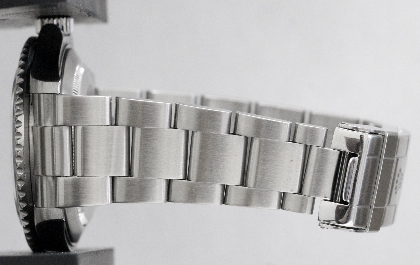 Rolex Submariner Date BLACK Stainless Steel REHAUT No-Holes 40mm 16610 BOX