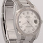 2021 PAPERS Rolex Oyster Perpetual Date SILVER DIAMOND 34mm OYSTER 115234 BOX