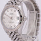2021 MINT PAPERS Rolex DateJust 31mm SILVER DIAMOND Jubilee Watch 278274 B+P