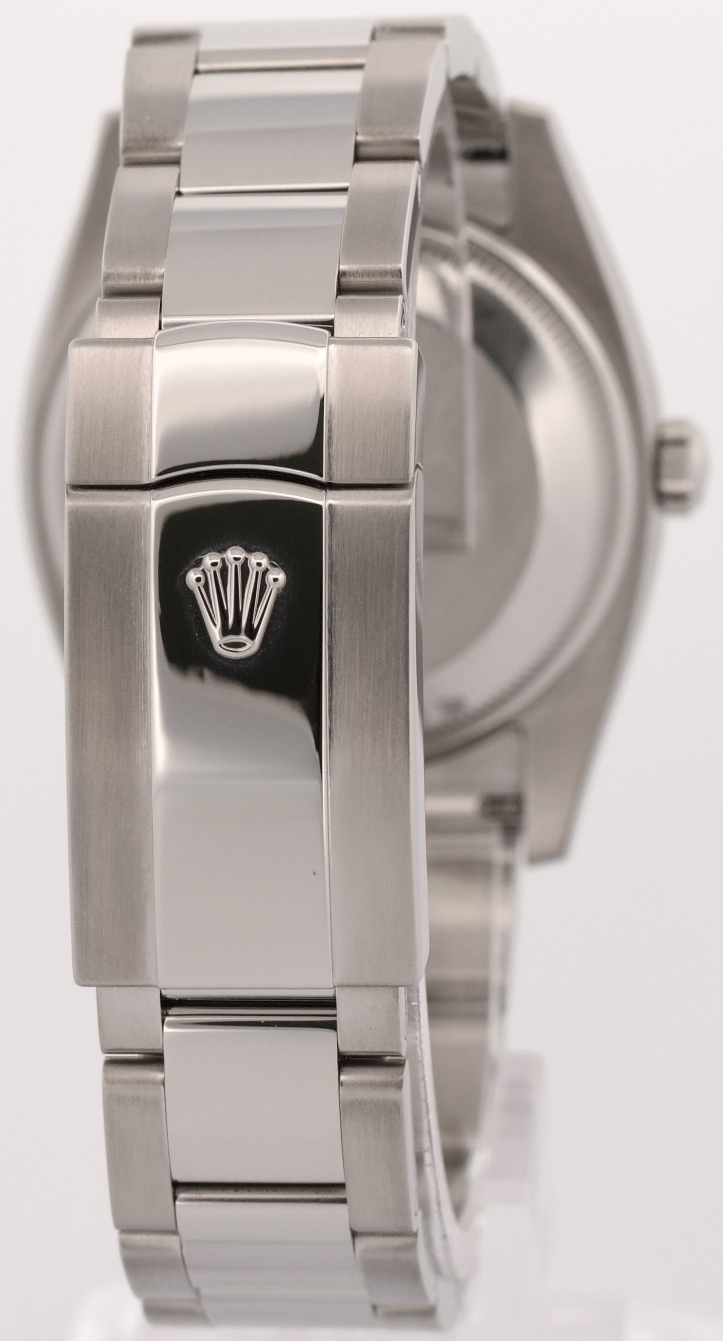 2021 PAPERS Rolex Oyster Perpetual Date SILVER DIAMOND 34mm OYSTER 115234 BOX