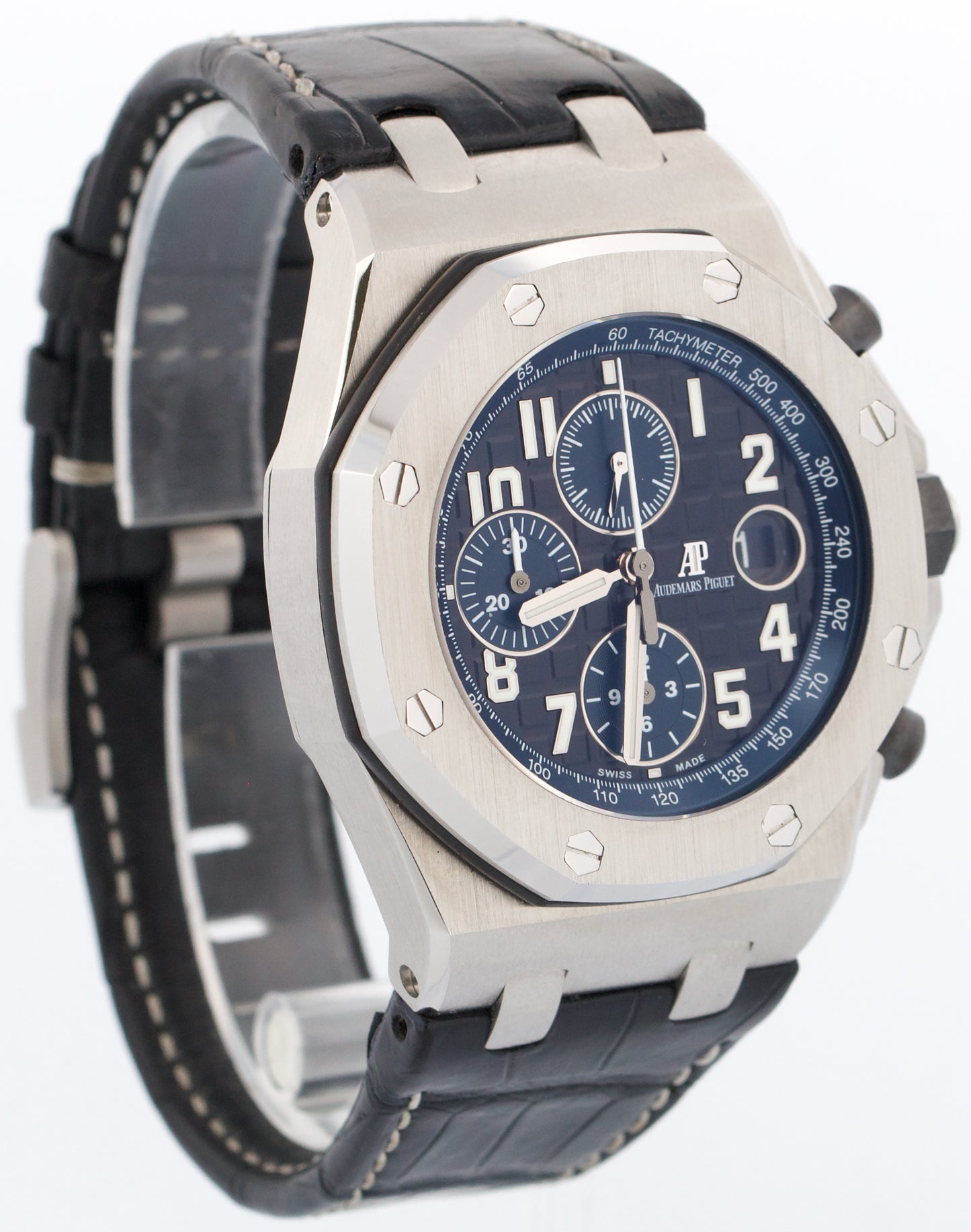 PAPERS Audemars Piguet Royal Oak Offshore BATMAN Blue 42mm 26470ST Watch BOX