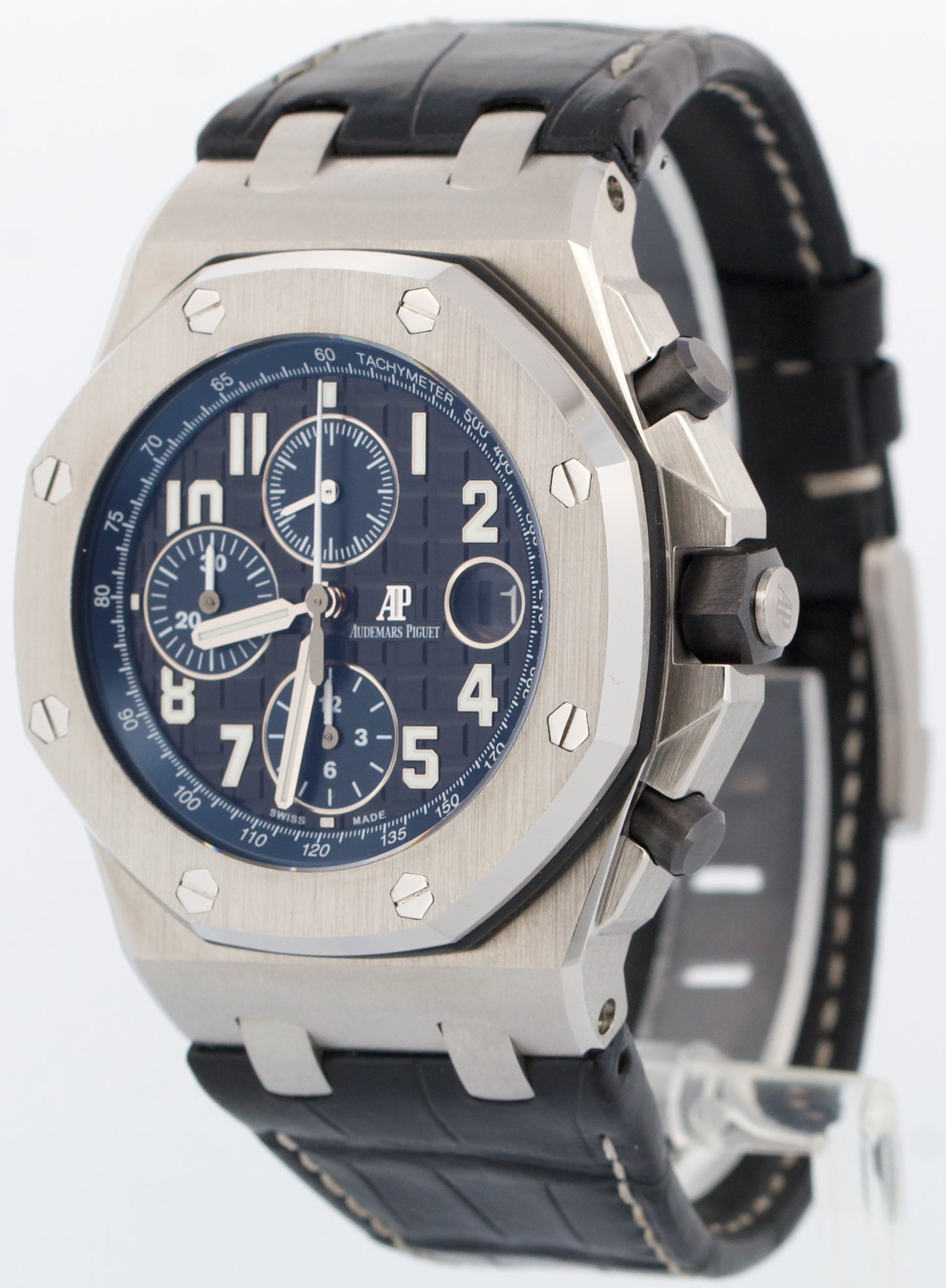 PAPERS Audemars Piguet Royal Oak Offshore BATMAN Blue 42mm 26470ST Watch BOX