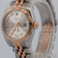 Ladies Rolex DateJust 26mm SILVER CONCENTRIC 18K Rose Gold JUBILEE 179171