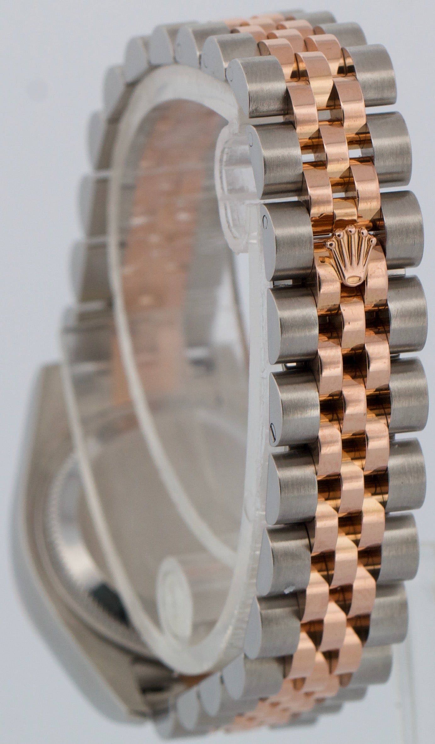 Ladies Rolex DateJust 26mm SILVER CONCENTRIC 18K Rose Gold JUBILEE 179171