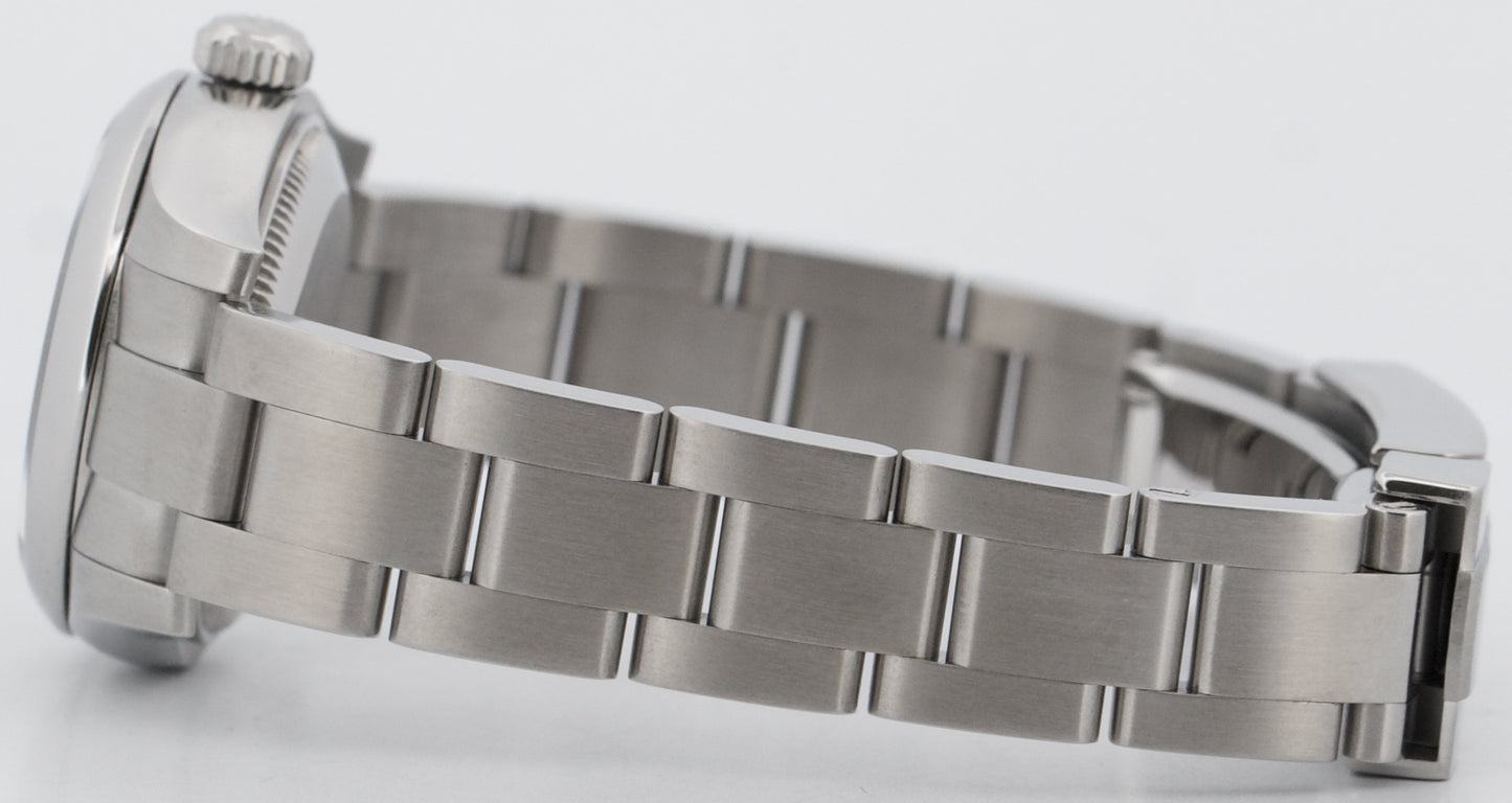 Ladies Rolex Oyster Perpetual OLIVE GREEN 26mm Stainless Steel Watch 176200