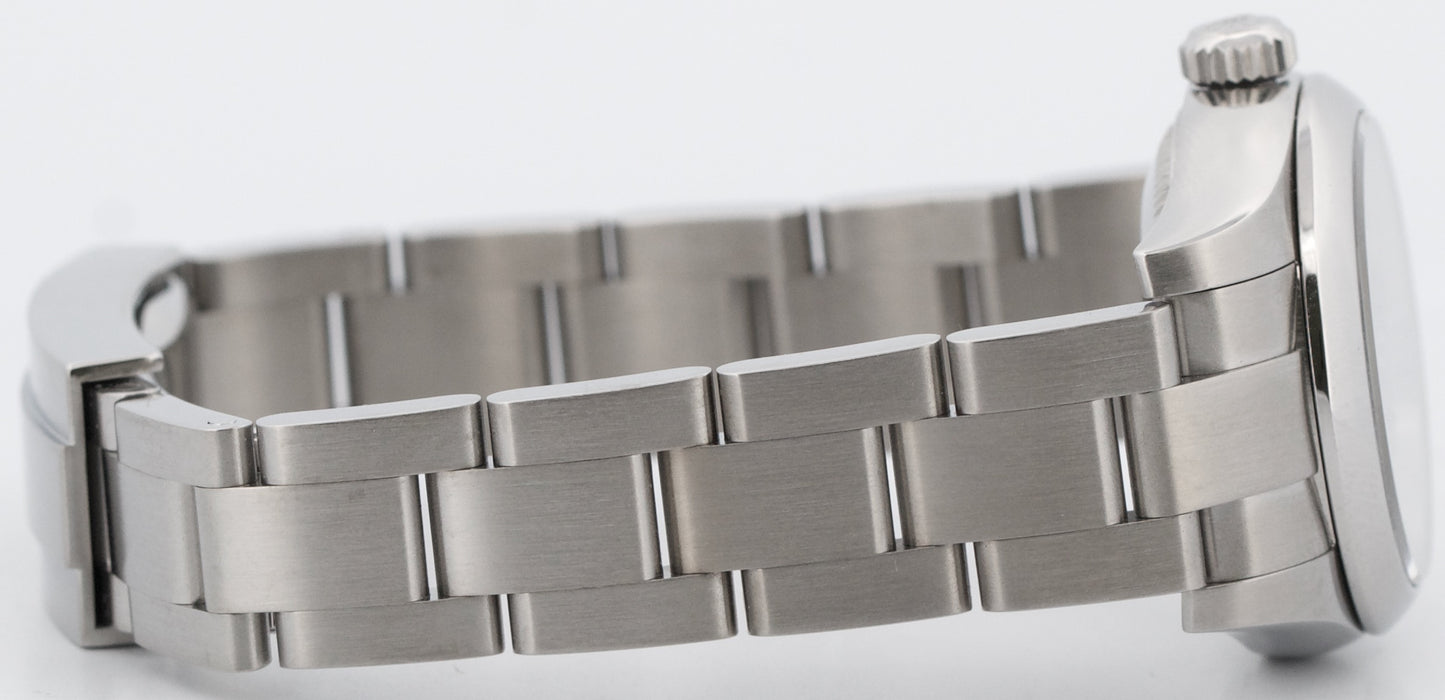 Ladies Rolex Oyster Perpetual OLIVE GREEN 26mm Stainless Steel Watch 176200