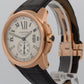 Men's Cartier Calibre IVORY ROMAN 42mm 18K Rose Gold Leather 3300 / W7100009