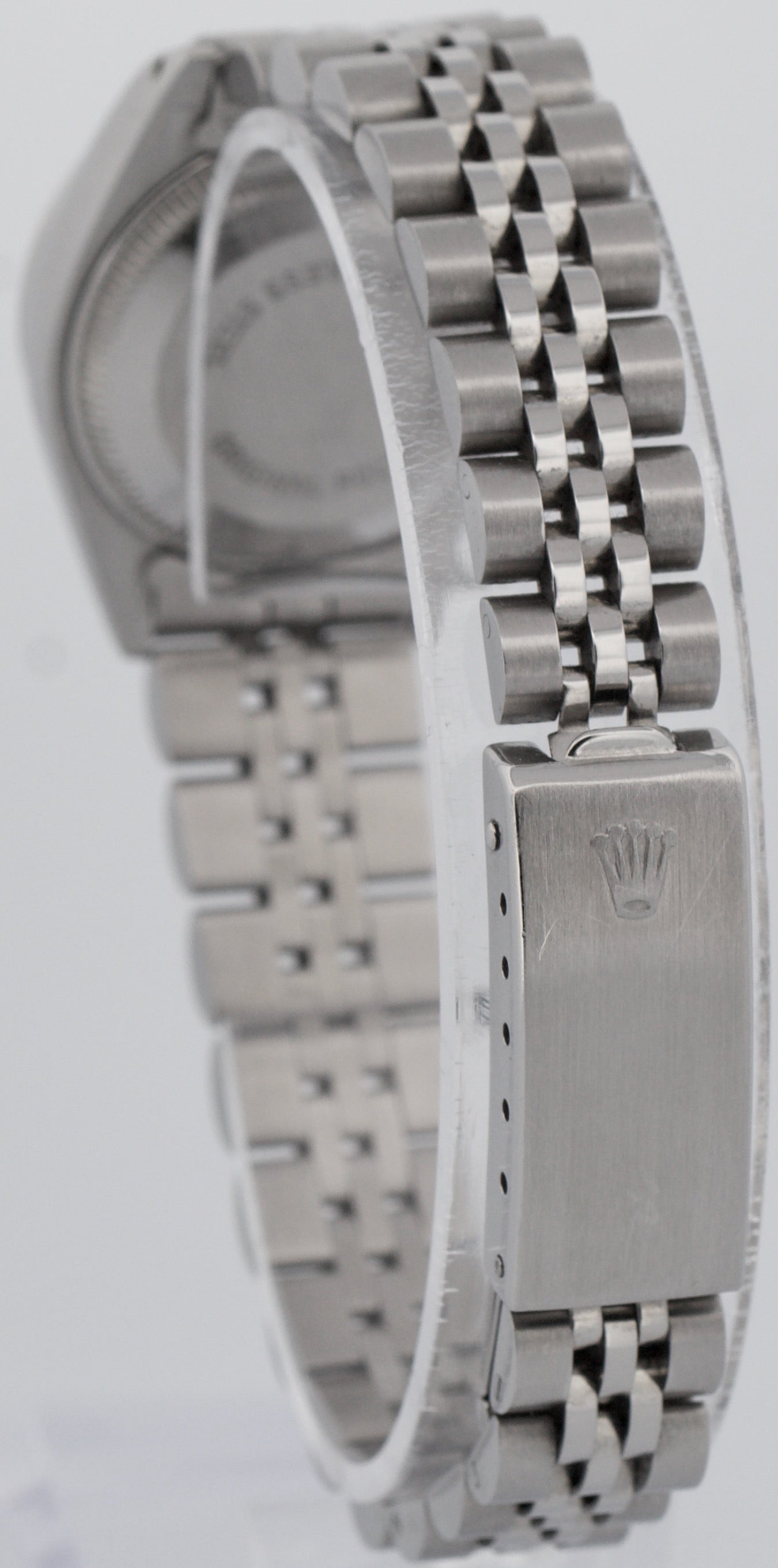 Ladies Rolex DateJust 26mm SILVER DIAMOND 18K Gold Stainless Fluted 6917 BOX