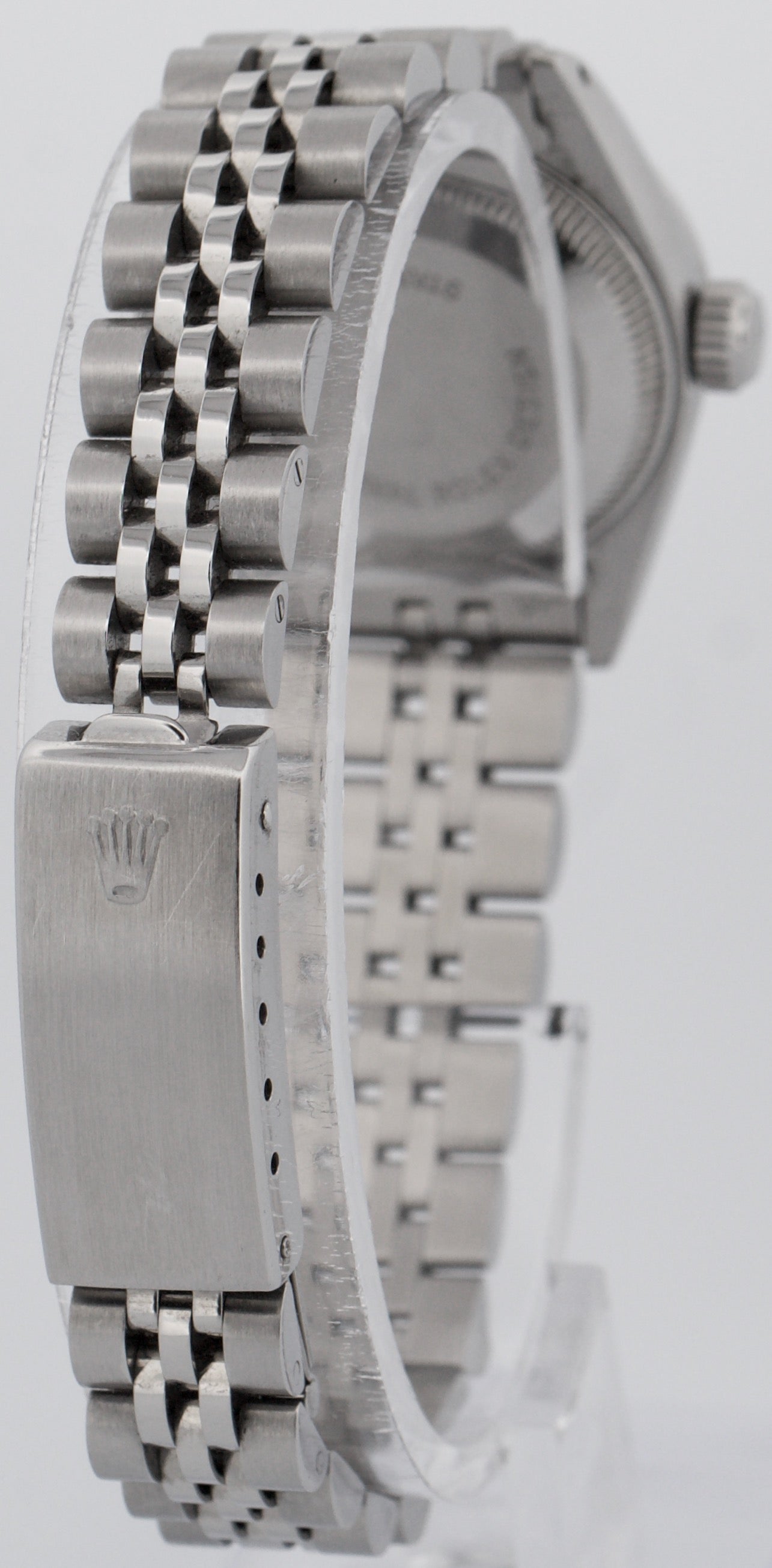 Ladies Rolex DateJust 26mm SILVER DIAMOND 18K Gold Stainless Fluted 6917 BOX