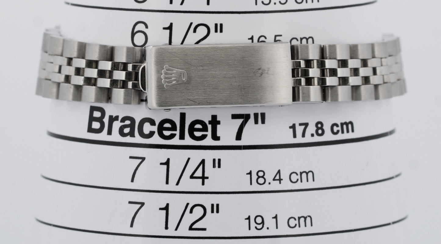 Ladies Rolex DateJust 26mm SILVER DIAMOND 18K Gold Stainless Fluted 6917 BOX