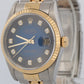 Rolex DateJust 36mm FACTORY BLUE VIGNETTE DIAMOND 18K Gold Steel JUBILEE 16233